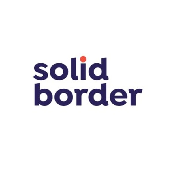 Solid Border logo featuring navy text with red accent dot, representing secure enterprise data management platform