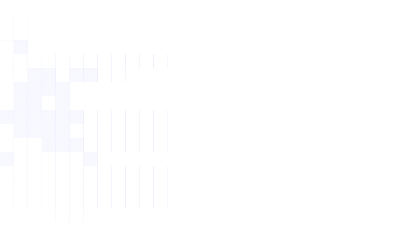 Abstract blue and white geometric grid pattern representing enterprise technology infrastructure and data architecture