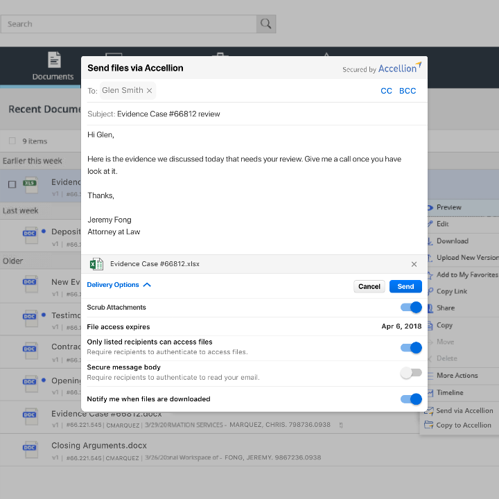 Private Cloud | iManage Secure External File Sharing