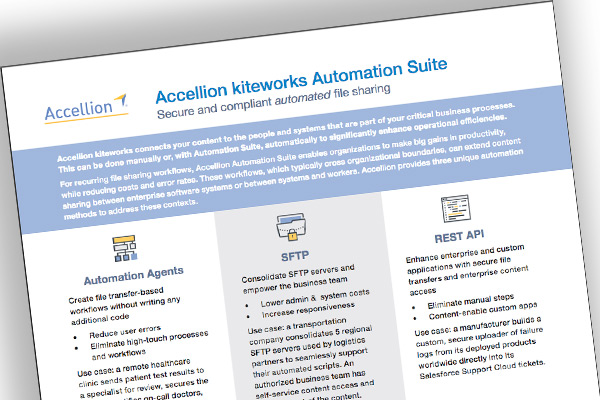 Accellion kiteworks Automation Suite