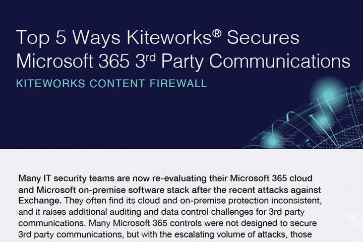 Top 5 Ways Kiteworks Secures Microsoft 365 3rd Party Communications