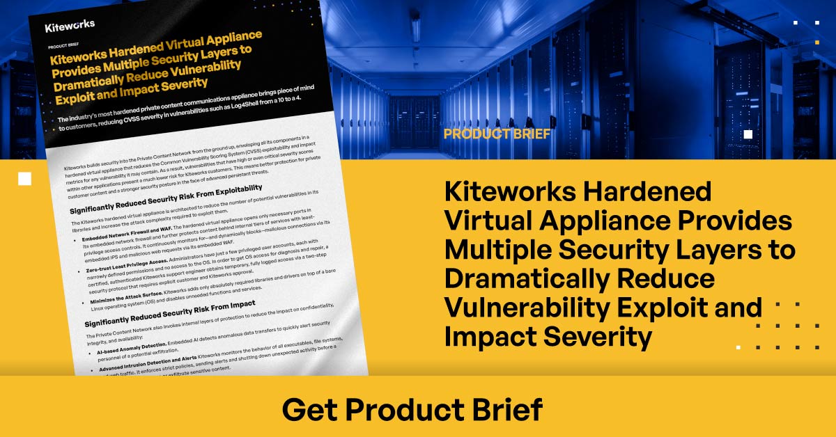 Product Brief Kiteworks Hardened Virtual Appliance