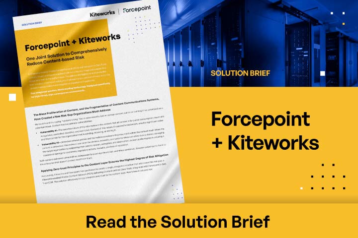 Forcepoint CDR + Kiteworks Joint Solution Reduces Content-based Risk