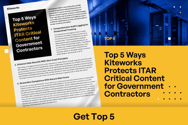 Top 5 Ways Kiteworks Protects ITAR Critical Content for Government Contractors