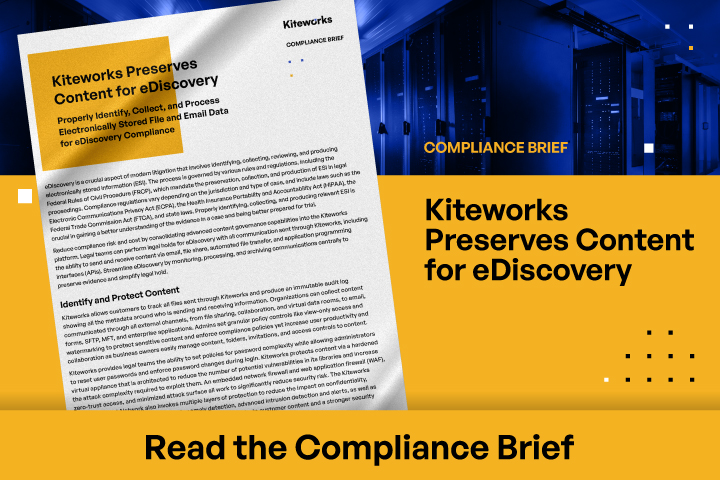 Kiteworks Preserves Content for eDiscovery