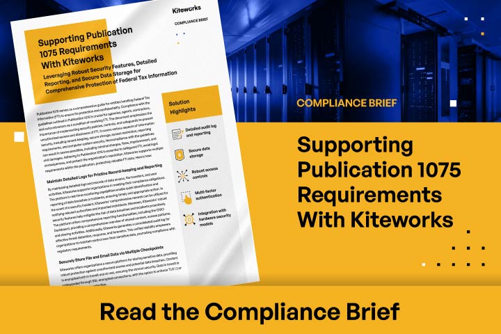 Supporting Publication 1075 Requirements With Kiteworks