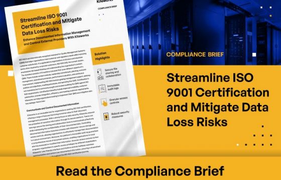 Streamline ISO 9001 Certification and Mitigate Data Loss Risks