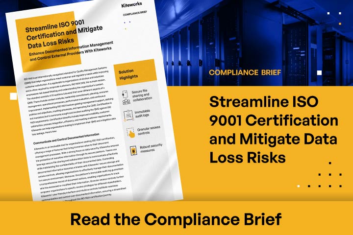 Streamline ISO 9001 Certification and Mitigate Data Loss Risks