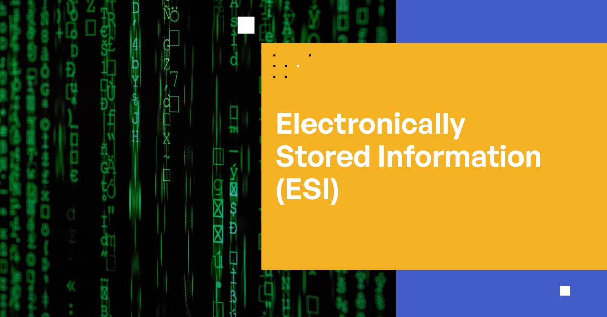 Electronically Stored Information (ESI)