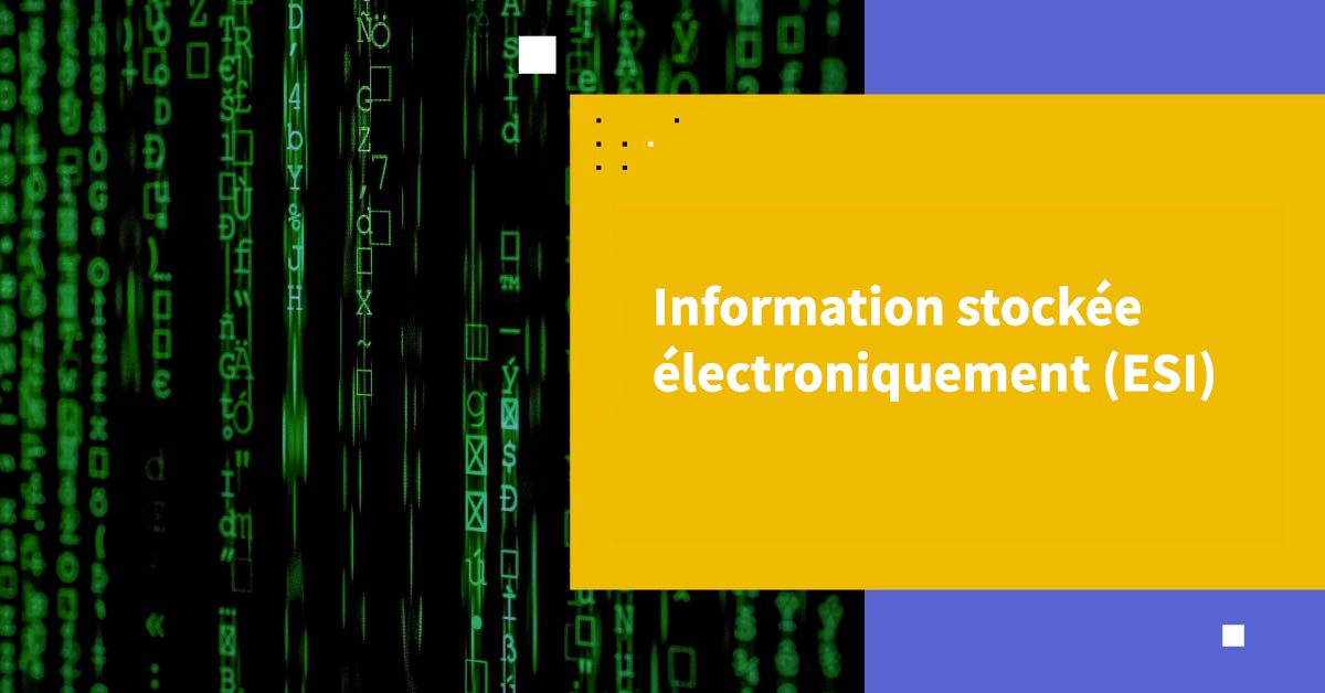 Information Stockée Électroniquement (ESI)