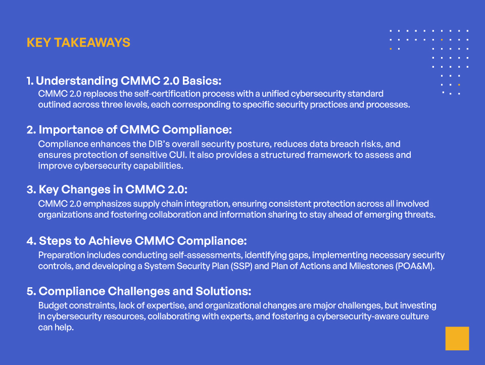 CMMC 2.0 Compliance for Chemical and Biological Defense Contractors - Key Takeaways