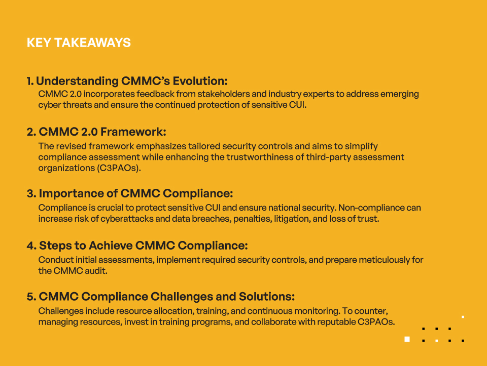 CMMC 2.0 Compliance for Defense Infrastructure Contractors – Key Takeaways