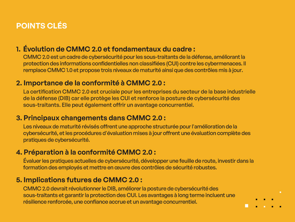 Êtes-vous prêt pour le CMMC 2.0 - Key Takeaways