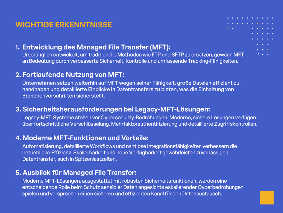 Neubewertung der Rolle von MFT in modernen Unternehmen - Key Takeaway