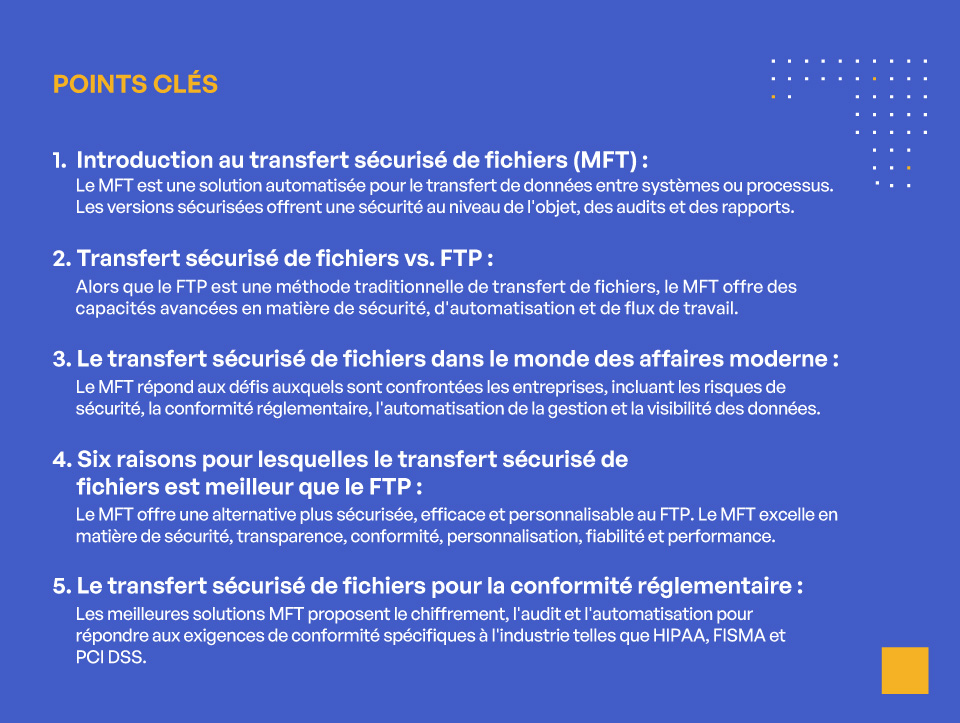 Qu'est-ce que le transfert de fichiers géré et pourquoi est-il Supérieur au FTP ? - POINTS CLÉS