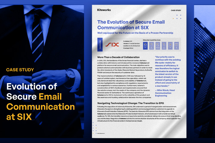 The Evolution of Secure Email Communication at SIX