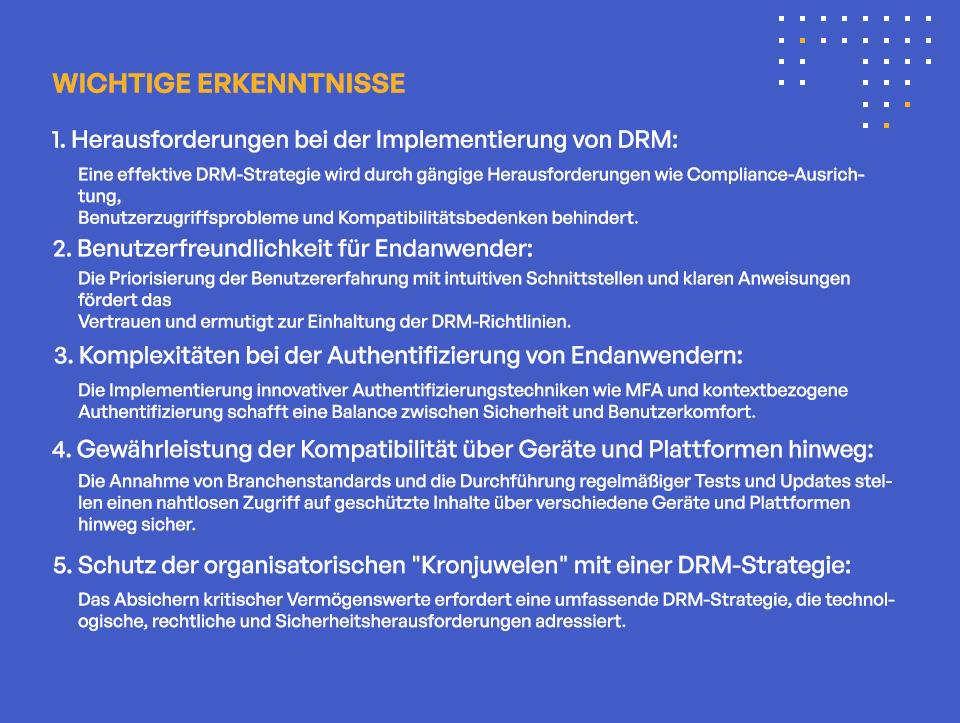 4 größte Stolpersteine im Digital Rights Management - WICHTIGE ERKENNTNISSE