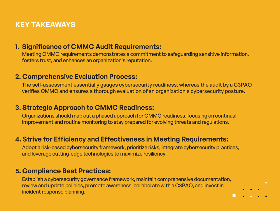 CMMC Audit Requirements: What C3PAOs Need to See – Key Takeaways