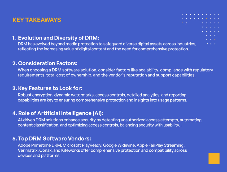 Digital Rights Management Software Buyer's Guide – Key Takeaways