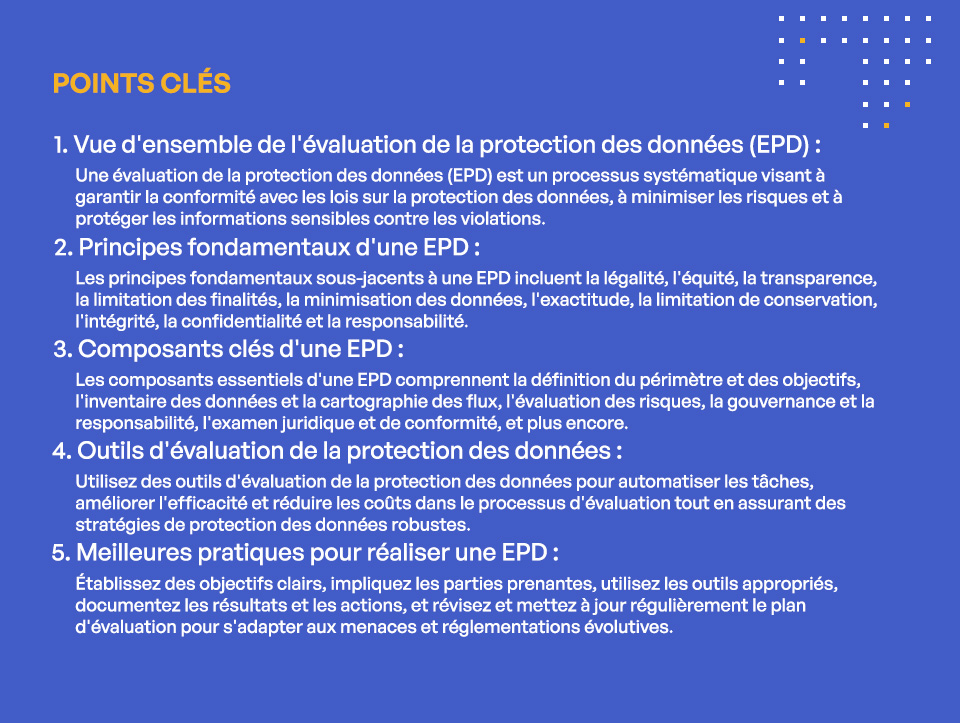 Évaluation de la Protection des Données - Points Clés