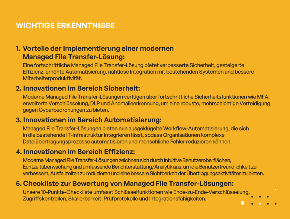 Innovationen im Managed File Transfer: Ihre Checkliste für eine modern MFT-Lösung - Key Takeaways