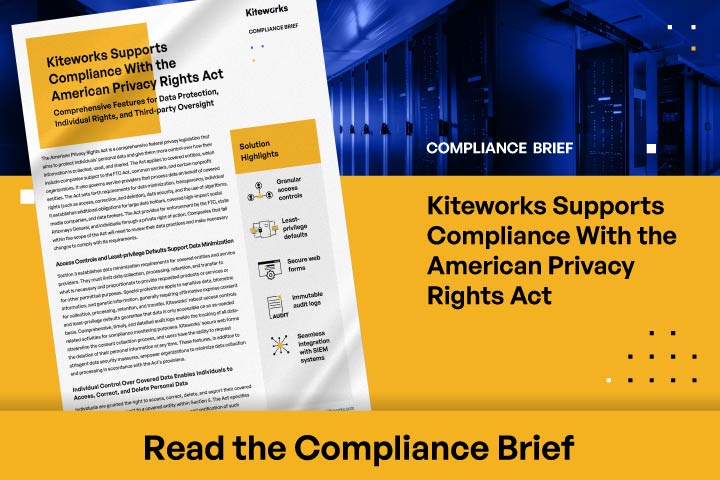 Kiteworks Supports Compliance With the American Privacy Rights Act