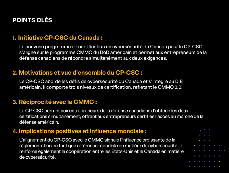Le nouveau programme de cybersécurité du Canada - POINTS CLÉS