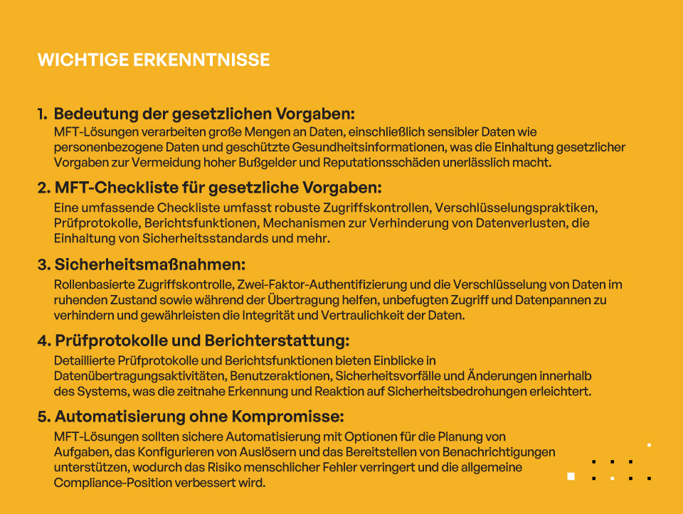 MFT für Regulierungskonformität: Ihre vollständige Checkliste - WICHTIGE ERKENNTNISSE