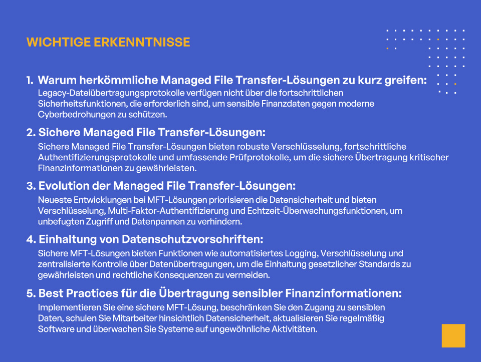 Schützen Sie sensible Finanzdaten mit Secure Managed File Transfer - Key Takeaways