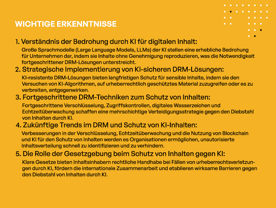Strategien für digitales Rechtemanagement zur Einhaltung von Regulierungsvorschriften - WICHTIGE ERKENNTNISSE