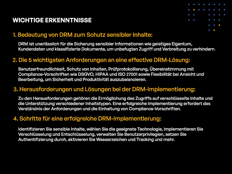 Top 5 Anforderungen für eine effective DRM-Lösung - WICHTIGE ERKENNTNISSE