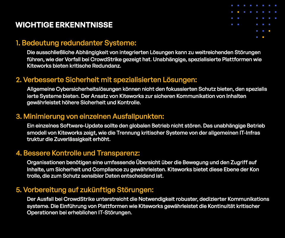 CrowdStrike-Ausfall: Einblicke & Empfehlungen – Wichtige Erkenntnisse