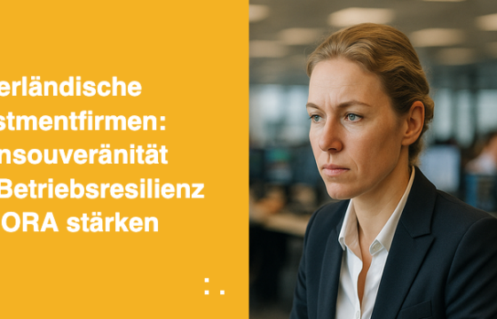 Niederländische Investmentfirmen: Datensouveränität und Betriebsresilienz für DORA stärken