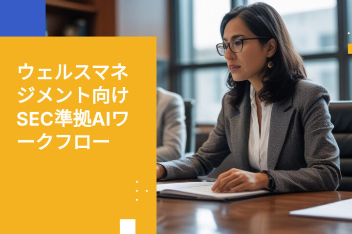 ウェルスマネジメント向けAIガバナンス：SEC対応のエージェントワークフロー