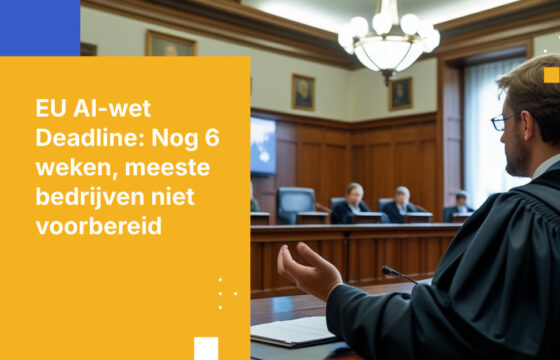 EU AI-wet Deadline van 2 augustus 2026 is over zes weken. De meeste organisaties zijn nog niet klaar.