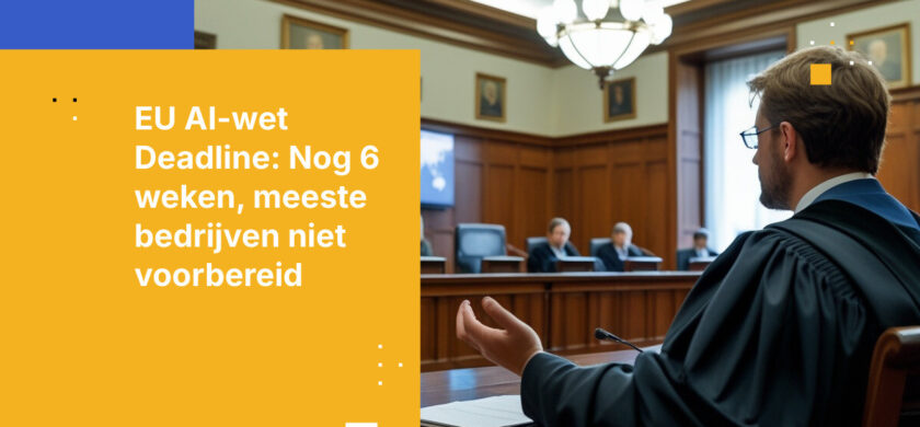 EU AI-wet Deadline van 2 augustus 2026 is over zes weken. De meeste organisaties zijn nog niet klaar.