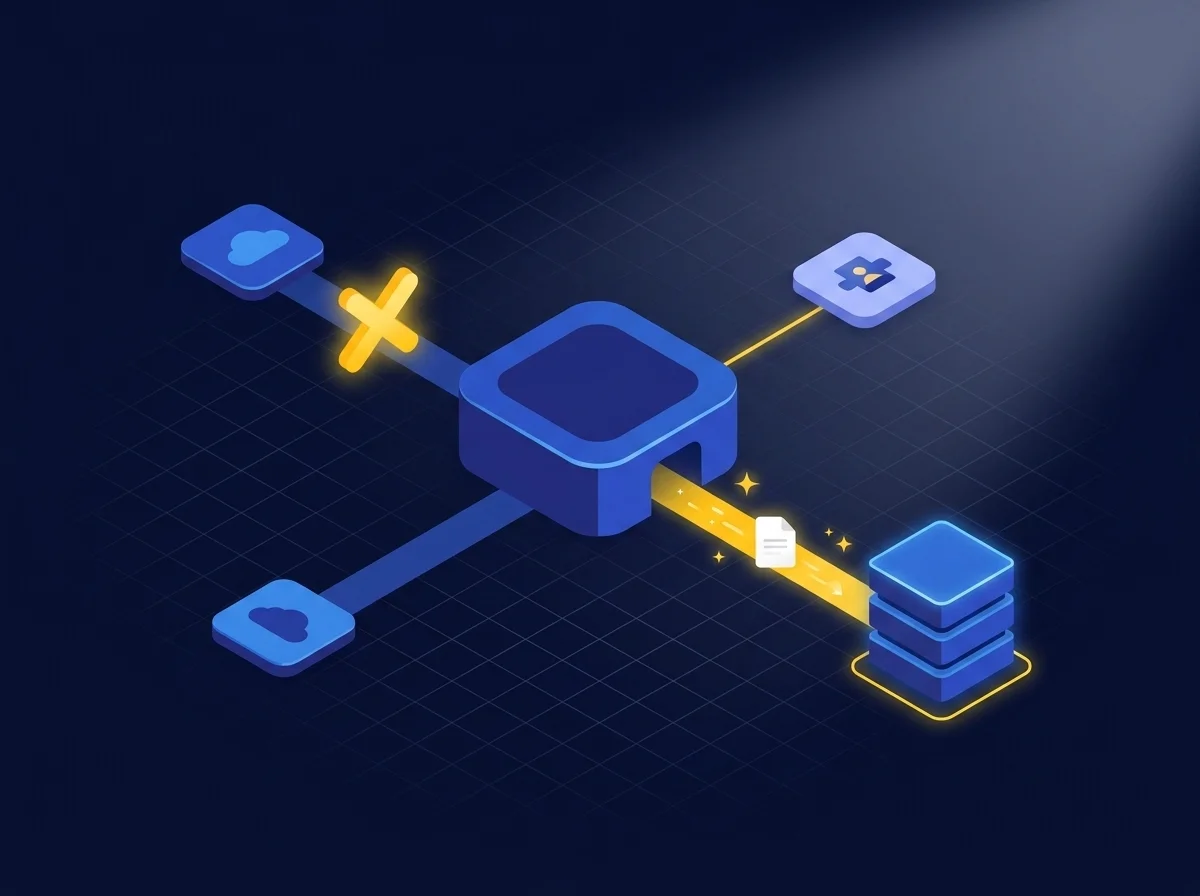 Diagram illustrating how Kiteworks integrates with Salesforce Service Cloud to allow on-premises storage and avoid high cloud storage costs.