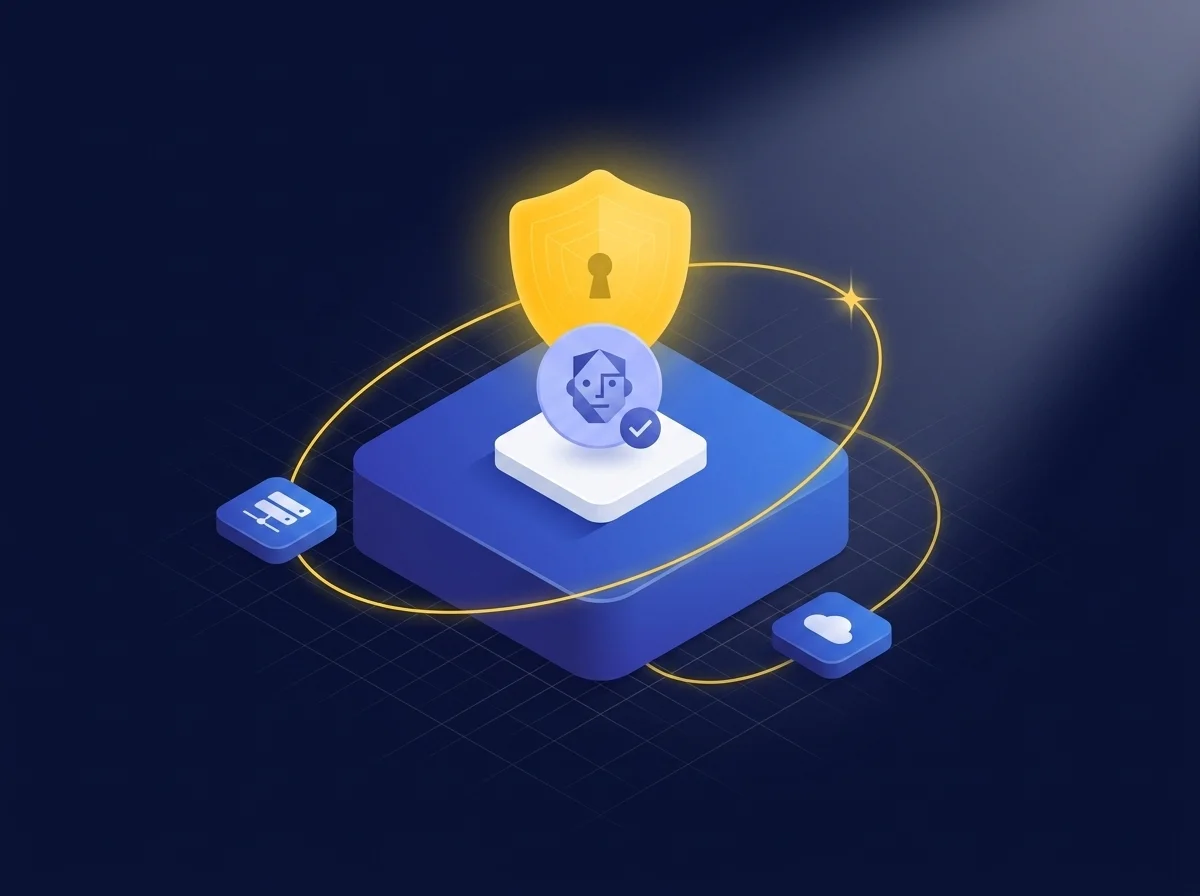 Balance Security Access and User Authentication Diagram illustrating phishing-resistant multi-factor authentication, privileged access controls, and authentication monitoring across internal systems and third-party services.