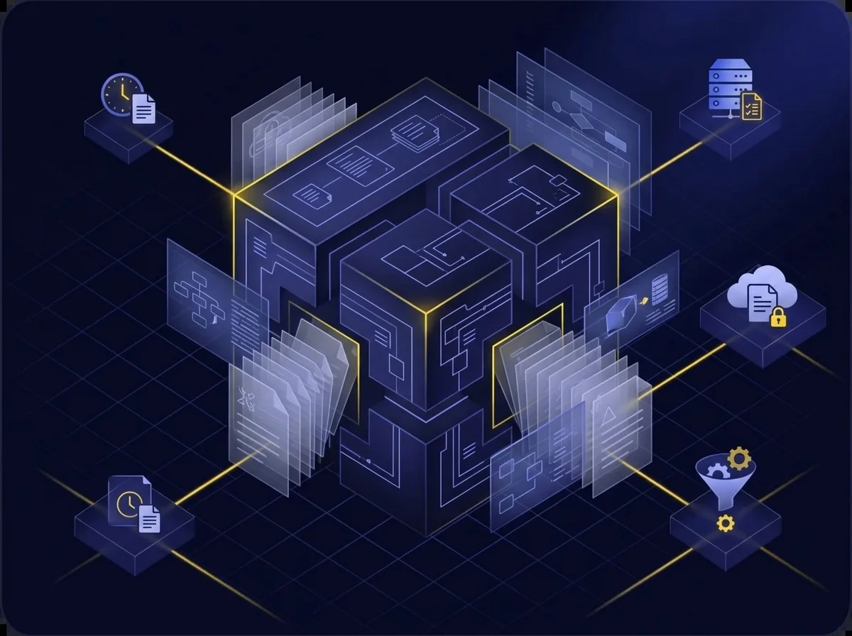 A conceptual illustration representing documentation overload and operational strain caused by BDSG tracking compliance requirements.