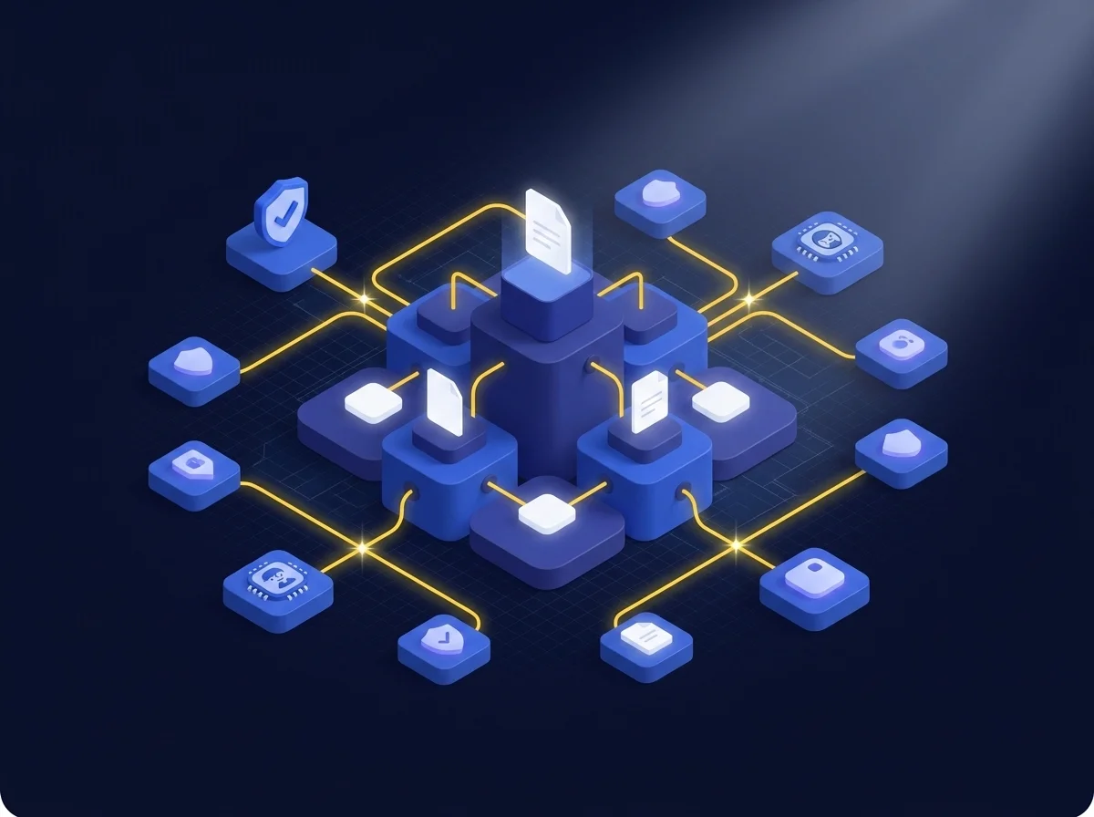 A conceptual diagram illustrating cross-border consent management and data exchange infrastructures, highlighting interoperability and stakeholder connectivity across EU member states.