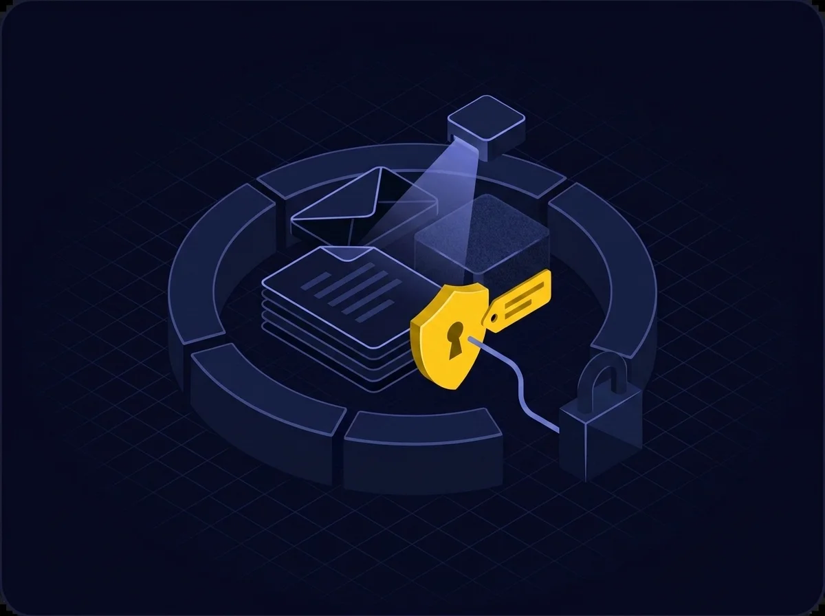A conceptual graphic illustrating Controlled Unclassified Information CUI identification and labeling processes required for CMMC compliance.