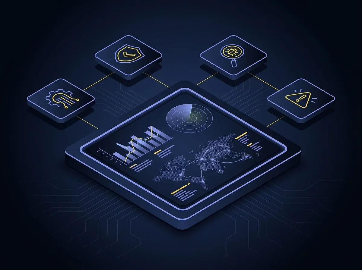 third party control Icon A conceptual diagram illustrating comprehensive cybersecurity monitoring systems, threat detection, incident response, and regulatory compliance workflows.