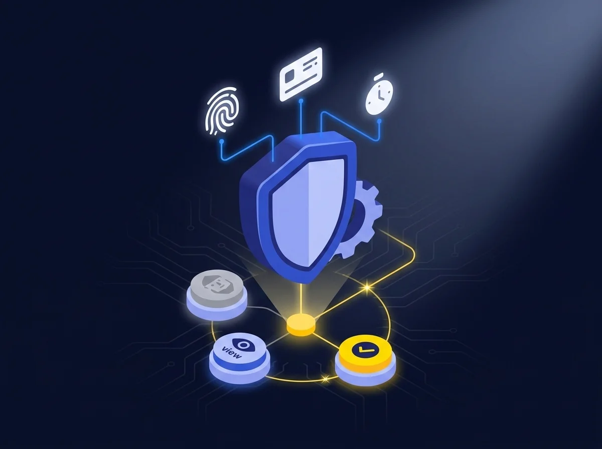 Comprehensive Authentication and Access Control Management Diagram illustrating Kiteworks multi-factor authentication, role-based access control with least-privilege permissions, and time-based inactivity deactivation.
