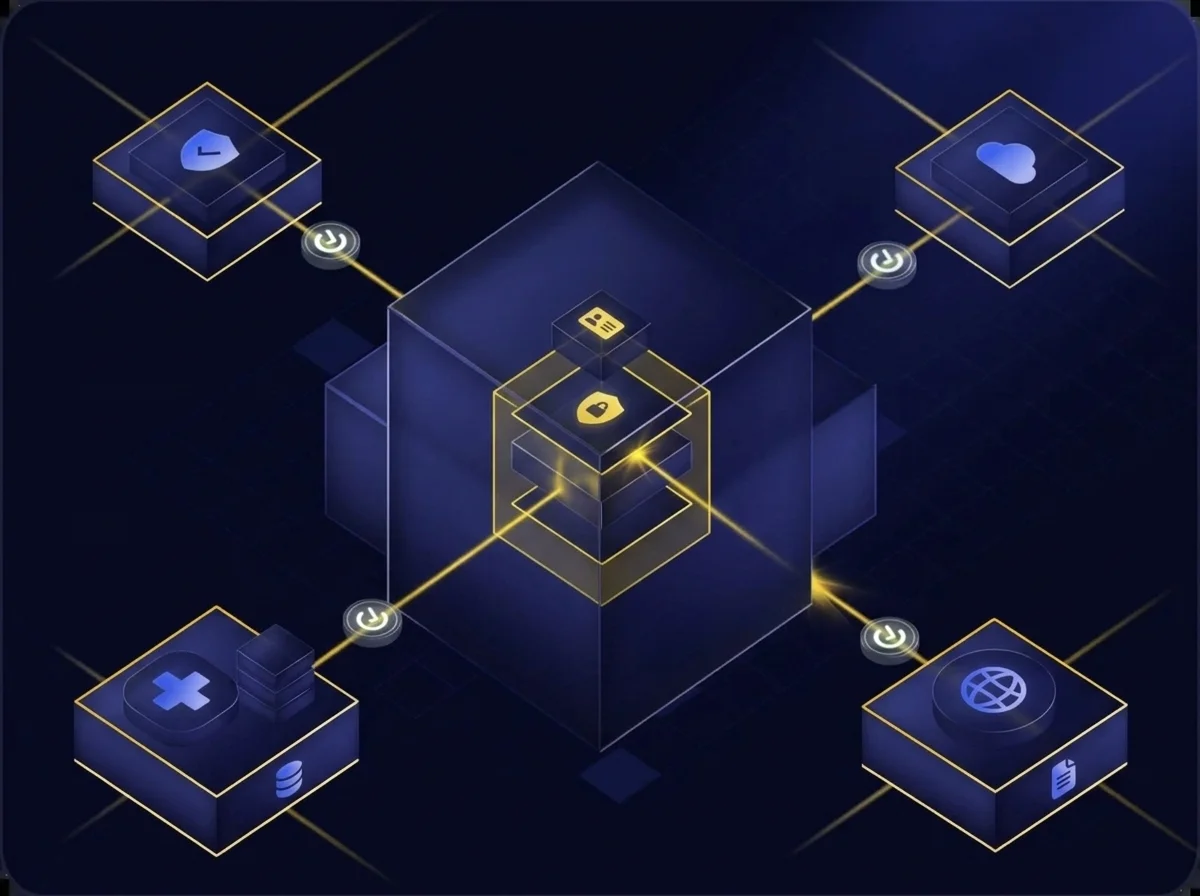 Infographic illustrating Kiteworks comprehensive solutions for EHDS data access management, featuring unified security, authentication methods, granular permissions, and private cloud architecture for healthcare compliance.