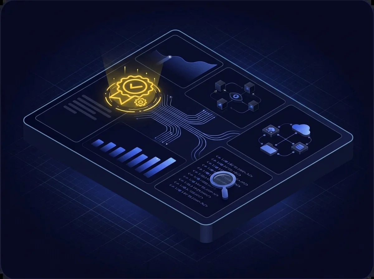 A conceptual graphic illustrating GDPR compliance and PII file visibility through comprehensive reporting and audit logs.