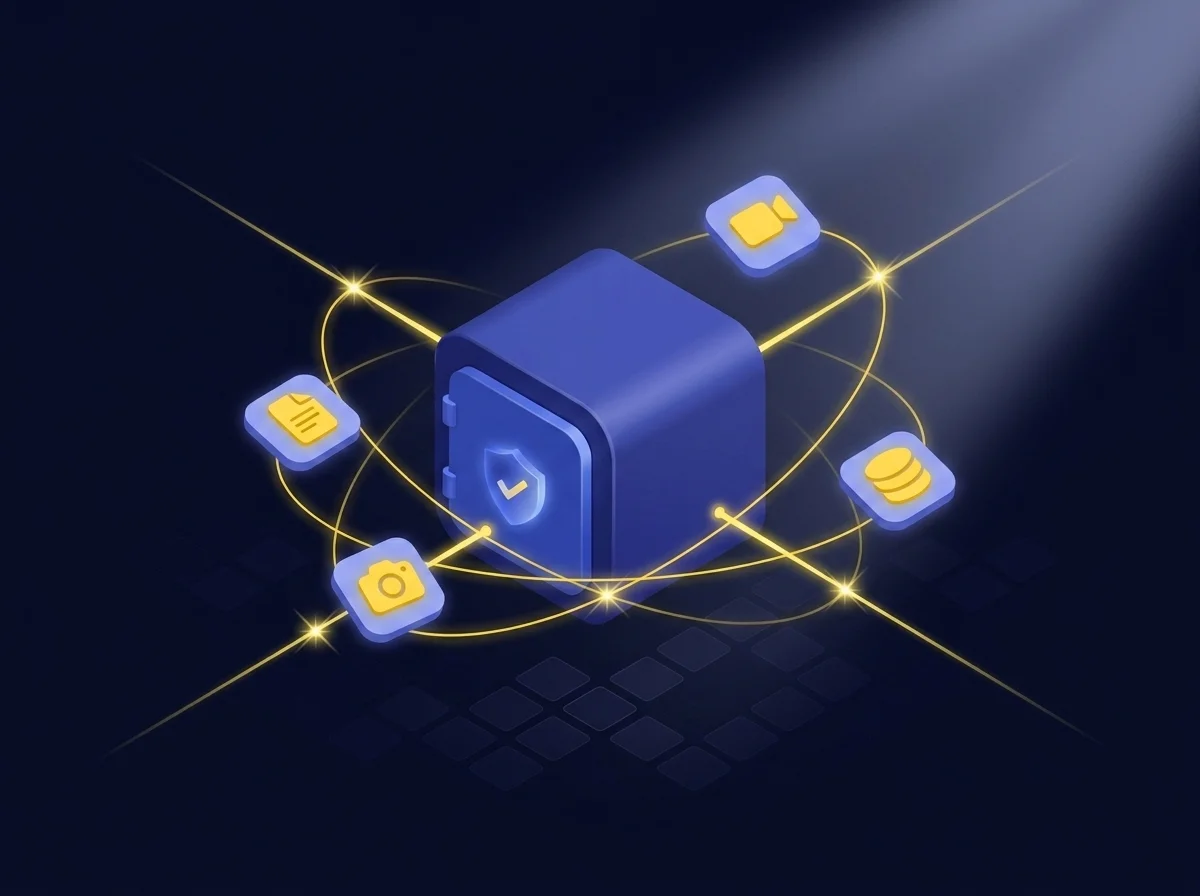 Illustration showing customer support representatives efficiently and securely collecting various large support files like logs and screenshots using Kiteworks within email and Salesforce.