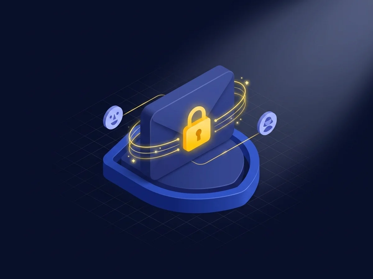 A graphic illustrating secure email communication for legal professionals using Kiteworks encryption to prevent data breaches.