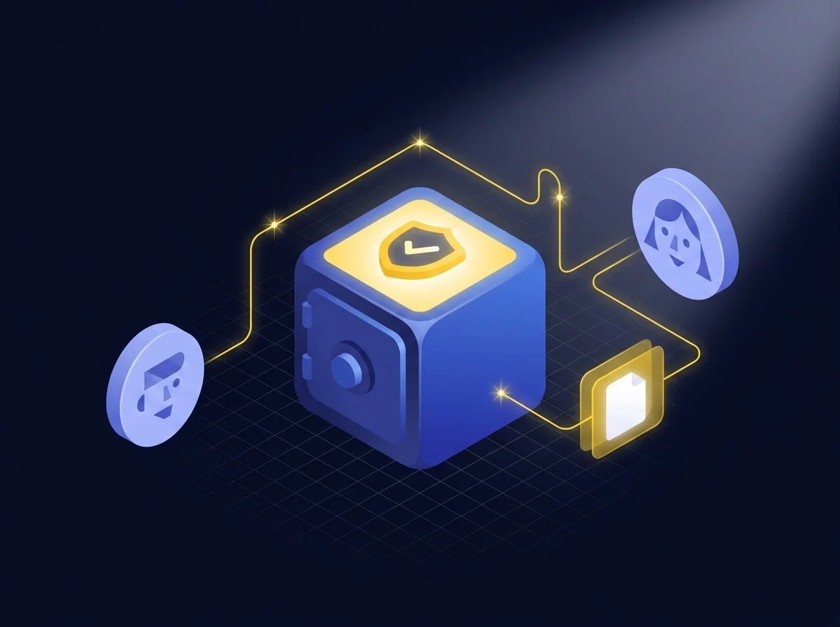 Illustration representing secure file sharing for sales teams to protect confidential client data.