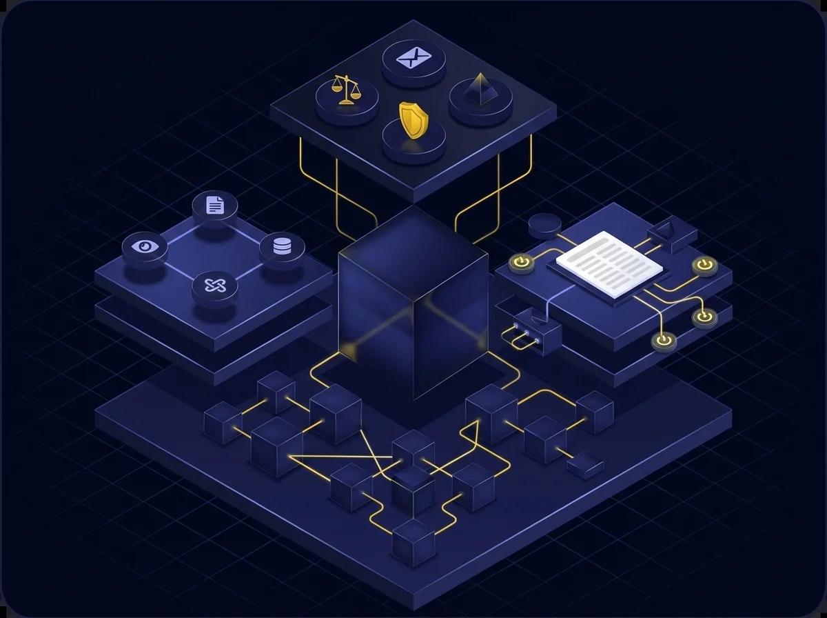 A conceptual overview of complex operational risk requirements in financial institutions, highlighting board oversight, risk assessments, and control coordination.