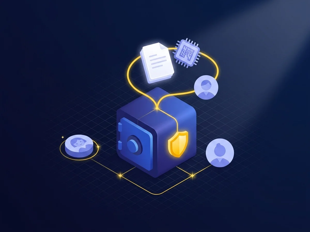Secure platform interface showing access controls and encryption features for preventing intellectual property loss in R and D departments.